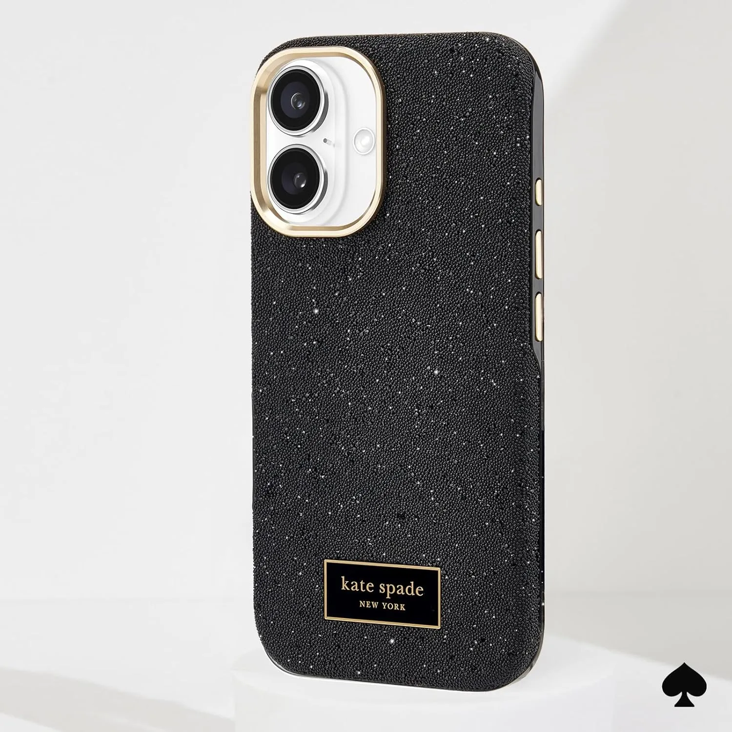 kate spade new york iPhone 16 Case - Compatible with MagSafe - Designer Phone Case - Crystal Pave Nightfall