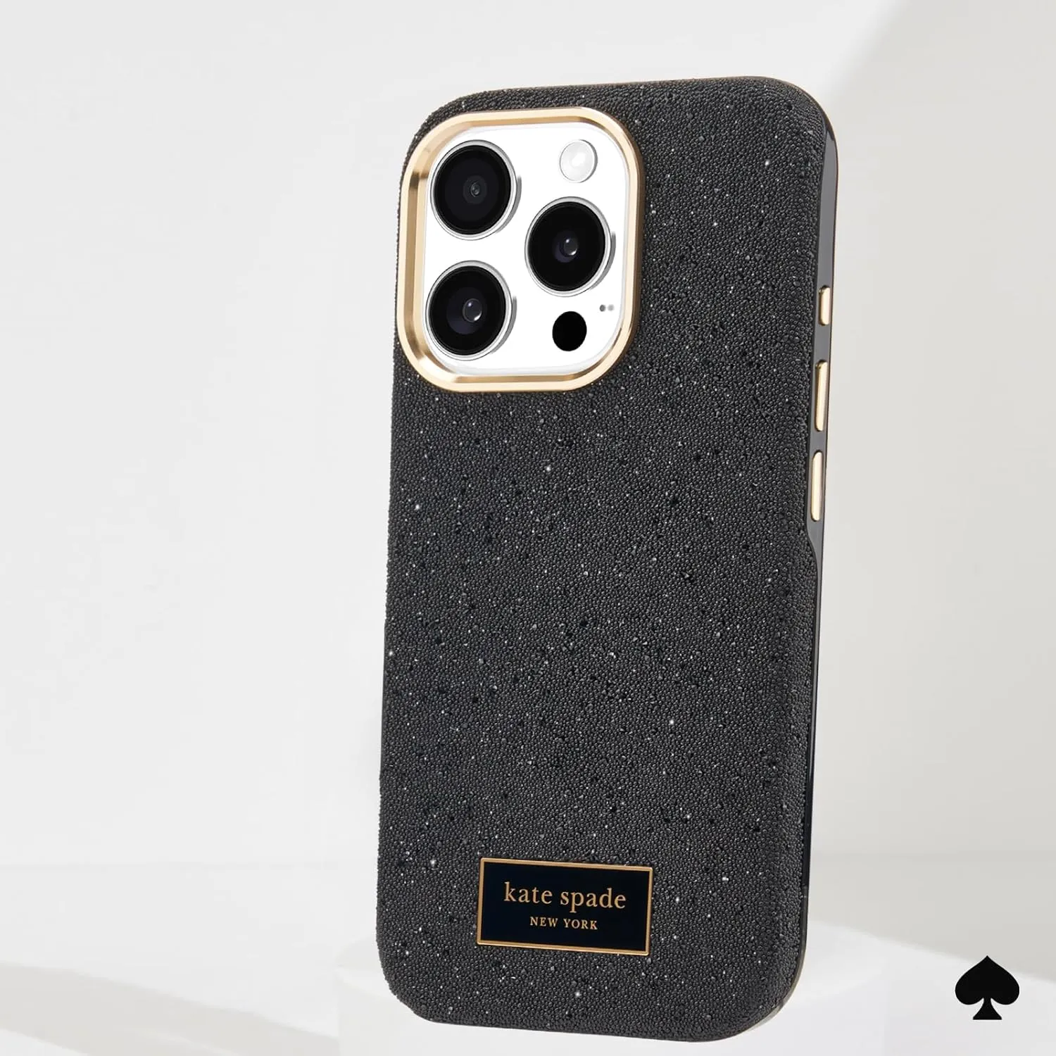 kate spade new york iPhone 16 Pro Case - Compatible with MagSafe - Designer Phone Case - Crystal Pave Nightfall