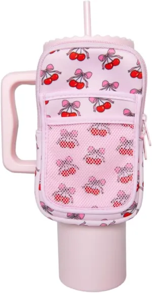 KATYDID Tumbler Zipper Pouch and Phone Holder with 3 Pockets - Compact Water Bottle Pouch for Wallet, Keys, and Phone - Premium Tumbler Accessories
