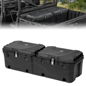 KEMIMOTO UTV Bed Box, 110L Lockable Weather Resistant UTV Cargo Box, Compatible with Can-Am Defender & Defender Max, OEM Replace 715003028