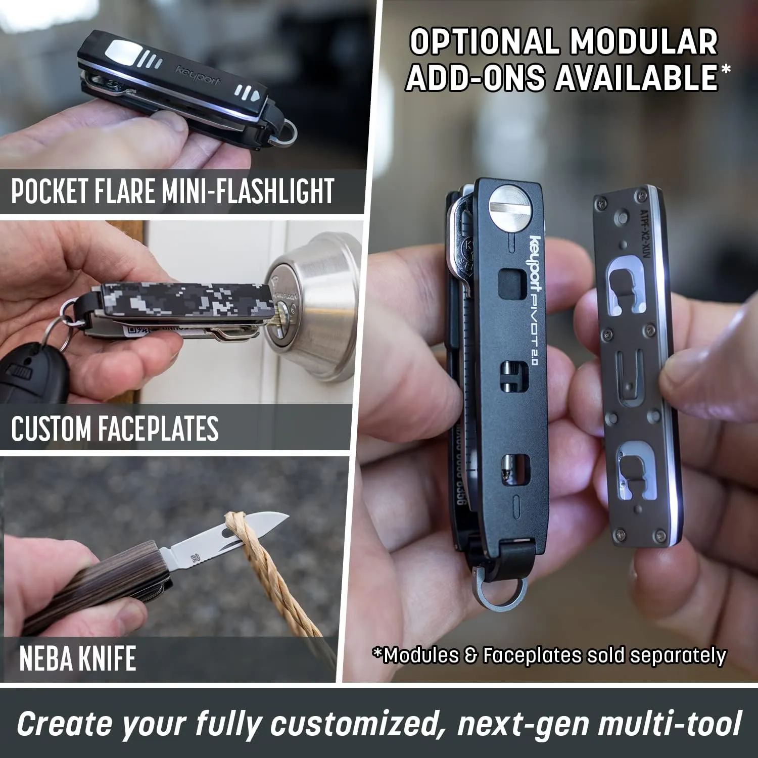 Keyport Pivot 2.0 - Premium Key Organizer   EDC Multi-Tool   Lost & Found All-in-ONE