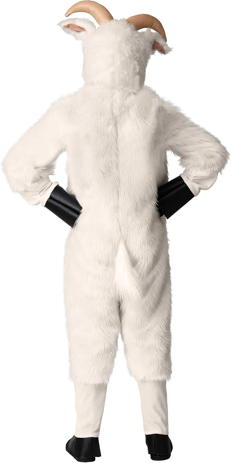 Kids Goat Halloween Costume | Child Goat Jumpsuit Outfit for Dress-Up, Halloween Parties, and Themed Events