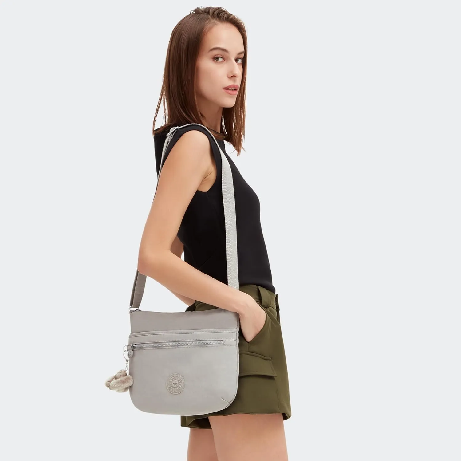 Kipling Cross-Body Bag, Charcoal