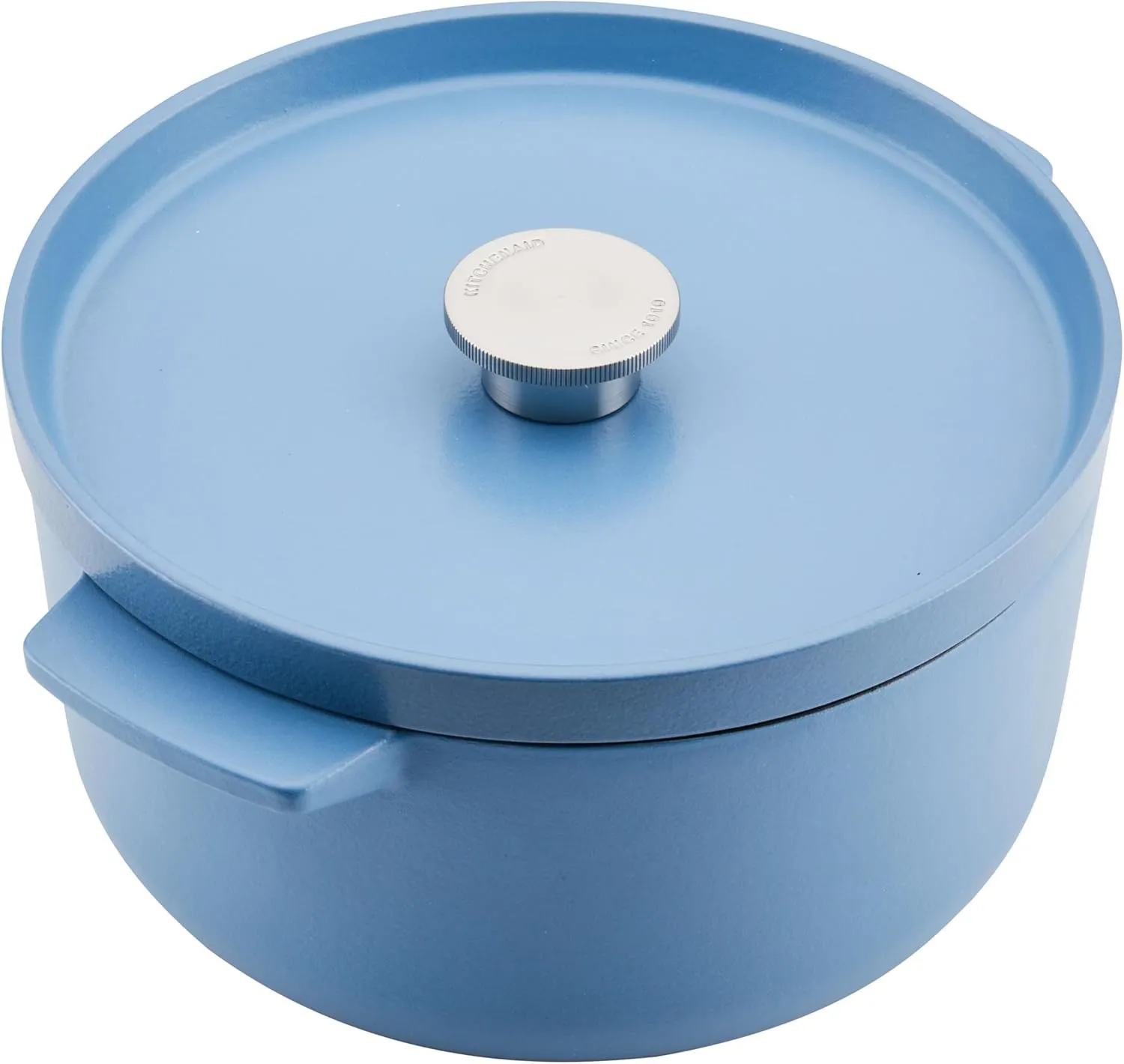 KitchenAid Enameled Cast Iron Dutch Oven/Casserole, 6 Quart, Blue Velvet