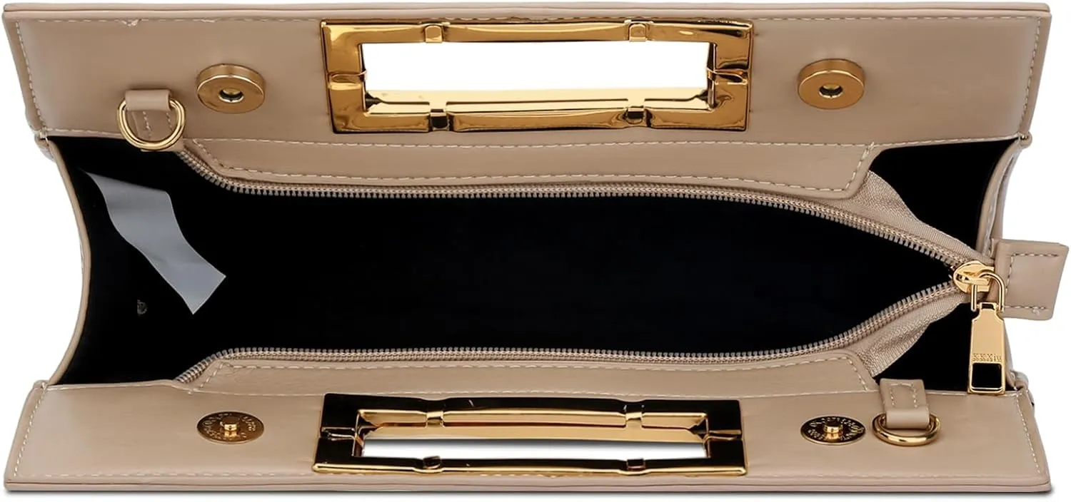 KKXIU Women Clutch Purse Elegant Pleated Evening Bag for Wedding Prom Bridal with Chain Strap