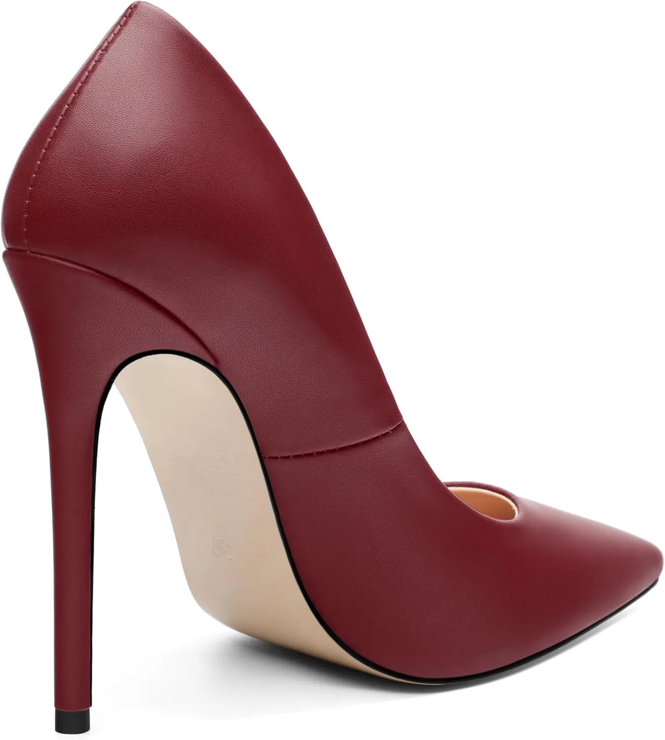 KUOARN Heels for Women Stiletto High Heel Pointed Closed Toe 4.7 Inch Slip on Pumps Sexy Dating Party Evening Dress Shoes