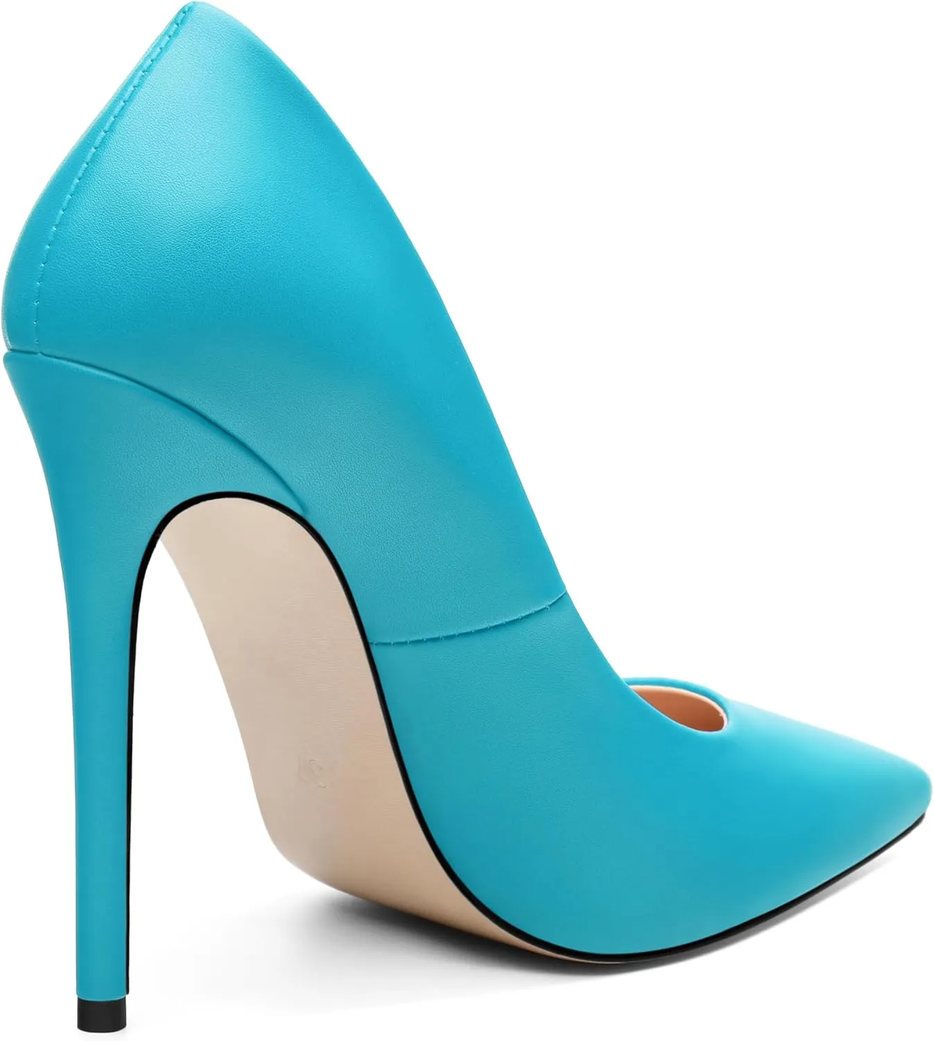 KUOARN Heels for Women Stiletto High Heel Pointed Closed Toe 4.7 Inch Slip on Pumps Sexy Dating Party Evening Dress Shoes