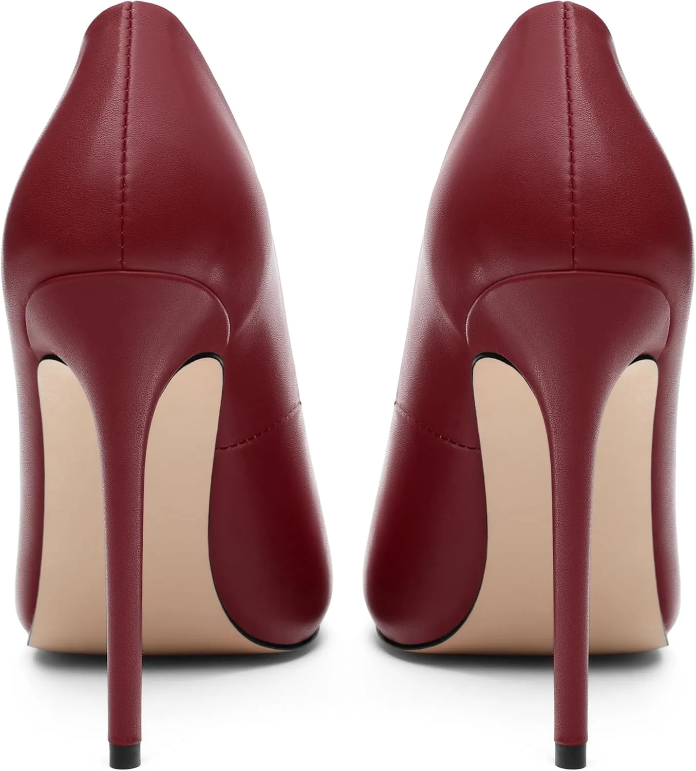 KUOARN Heels for Women Stiletto High Heel Pointed Closed Toe 4.7 Inch Slip on Pumps Sexy Dating Party Evening Dress Shoes