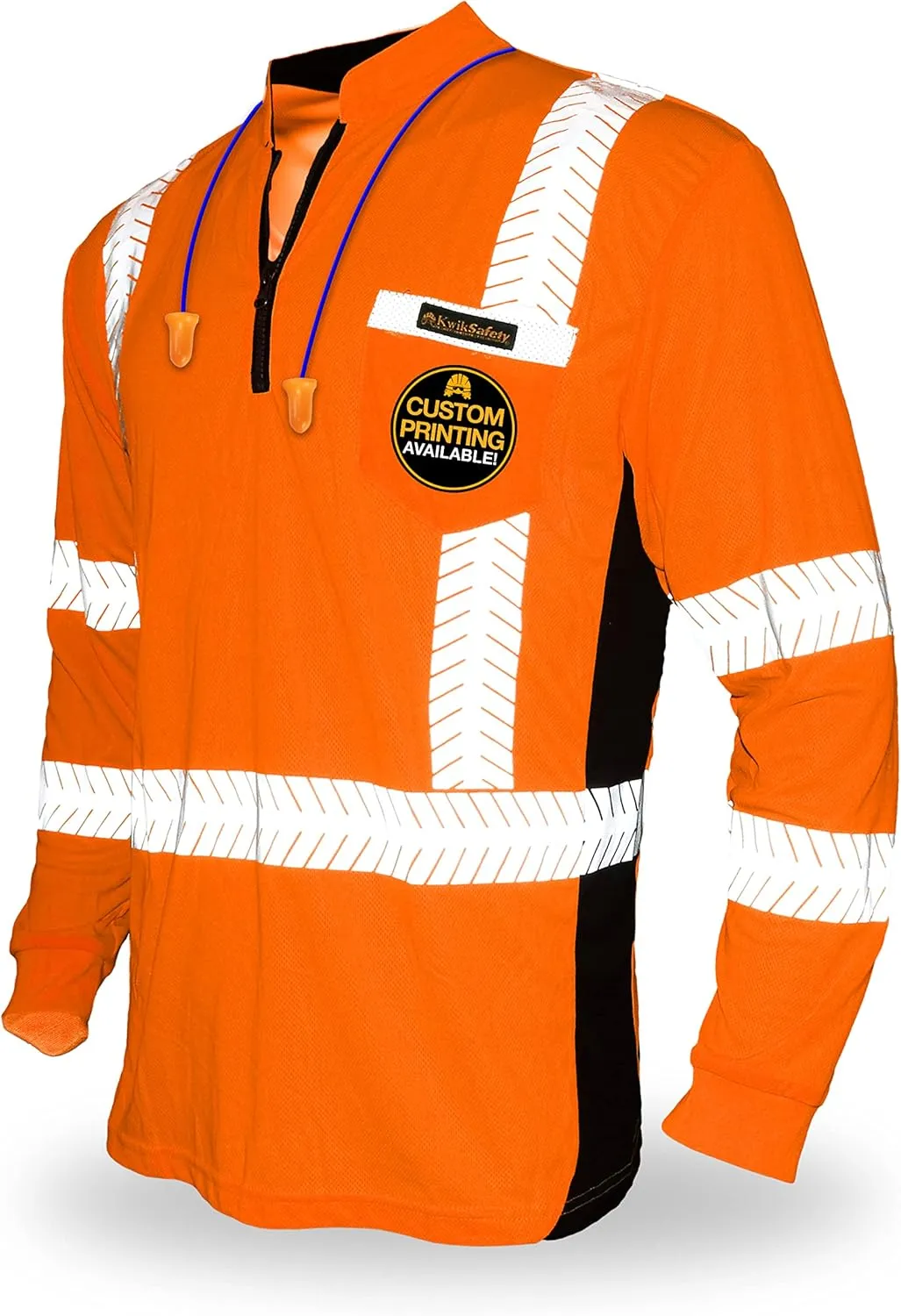KwikSafety - Charlotte, NC - Premium Long Sleeve Safety Shirts [Crew Neck, Button & Zip Collar] Class 3 ANSI Tested OSHA