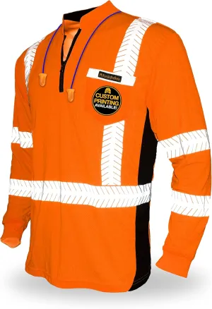 KwikSafety - Charlotte, NC - Premium Long Sleeve Safety Shirts [Crew Neck, Button & Zip Collar] Class 3 ANSI Tested OSHA