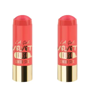 L.A. Girl Velvet Contour Sticks, Blush My Bae, 0.2 Ounce (Pack of 6)