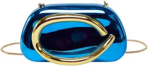 Ladies All-Match Shoulder Bag with Chain Versatile Sling Bag Buckle Elegant Evening Bag Shopping Travel Party Phone