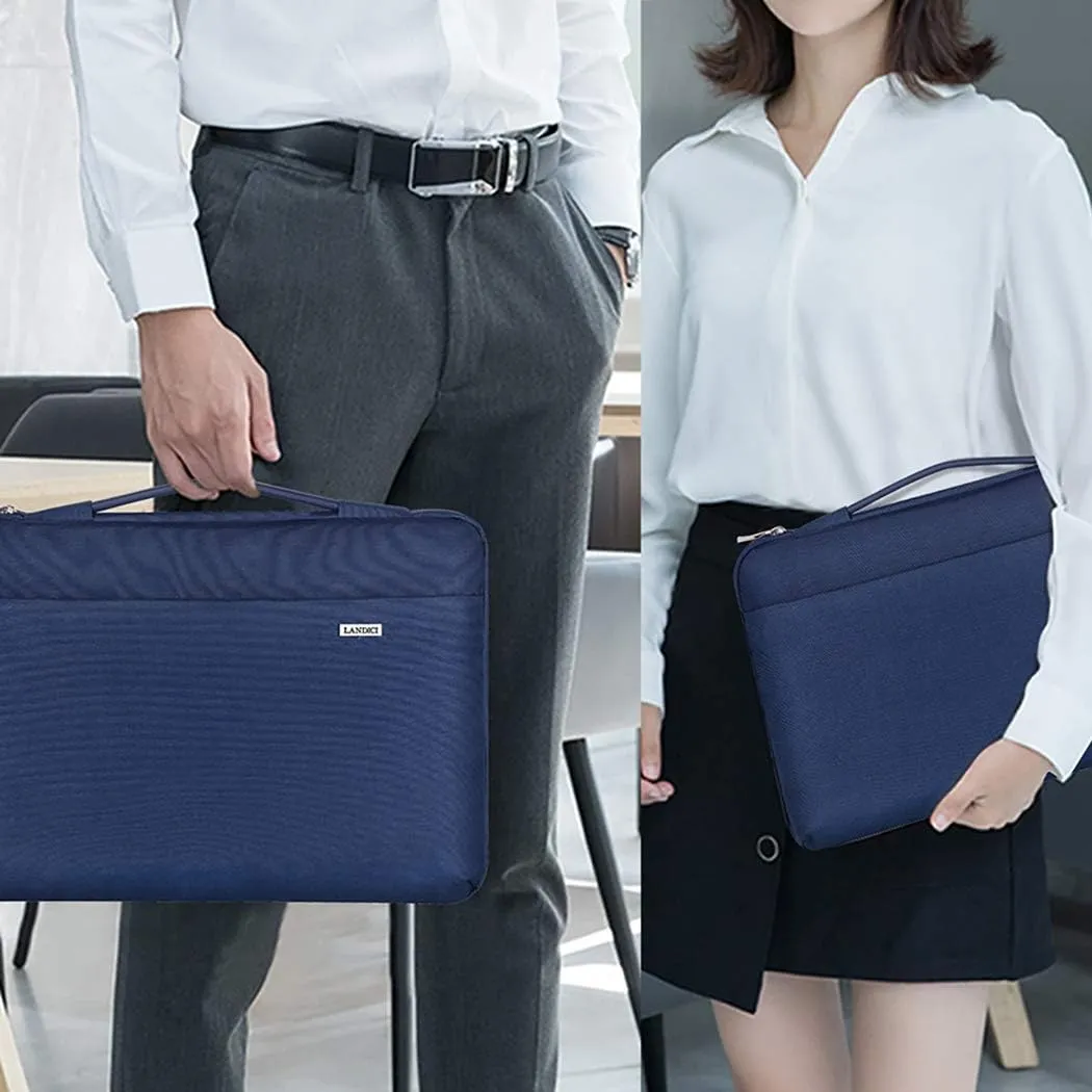 LANDICI Laptop Sleeve Carring Case 15.6 16 Inch,360°Protective Waterproof Computer Cover Bag Compatible with MacBook Air 15,MacBook Pro 15/16 2021,16 Inch Dell Lenovo HP Acer Samsung Notebook,Blue