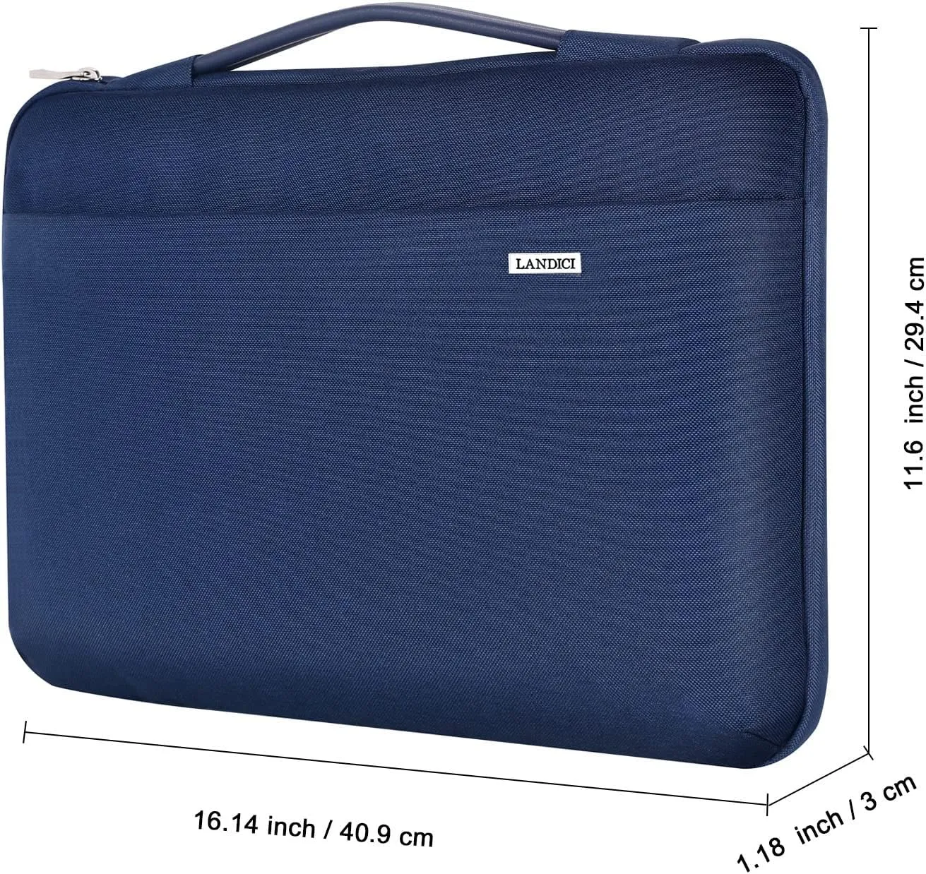 LANDICI Laptop Sleeve Carring Case 15.6 16 Inch,360°Protective Waterproof Computer Cover Bag Compatible with MacBook Air 15,MacBook Pro 15/16 2021,16 Inch Dell Lenovo HP Acer Samsung Notebook,Blue