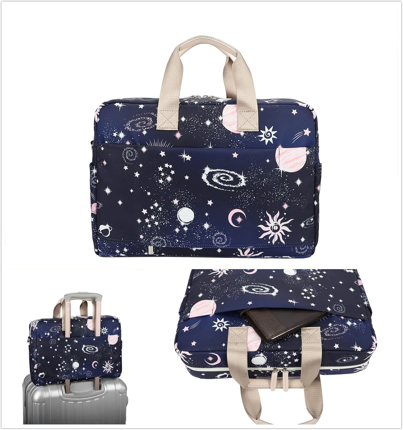 Laptop Briefcase, Water Repellent Multi-Functional Laptop Shoulder Messenger Case Bag (15 inch-15.6 inch, SLB-9)