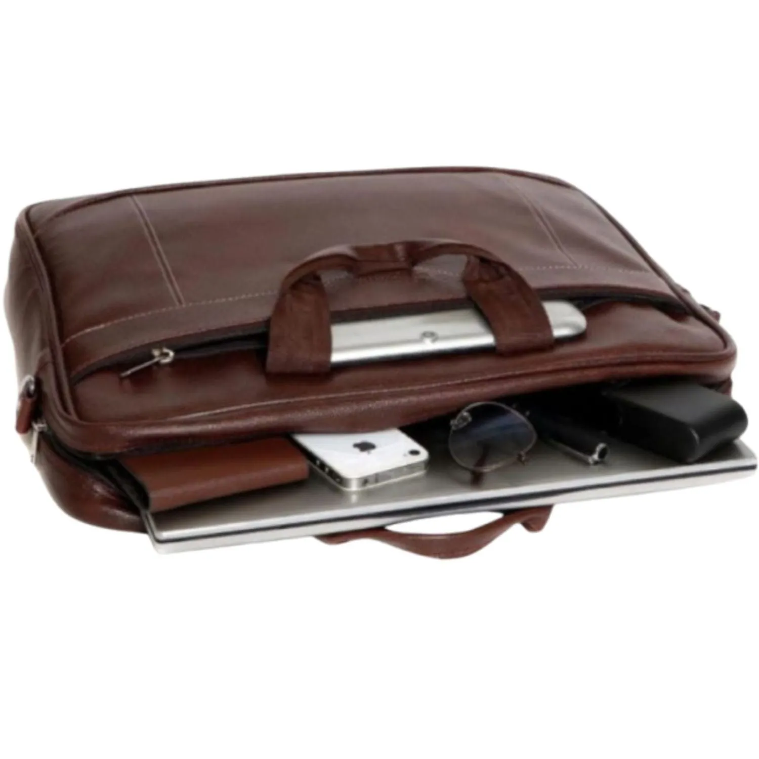 Laptop Premium Bag Brown End-of-season sale Optimized Faux Leather