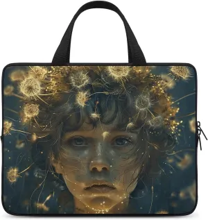 Laptop Shoulder Bag 17inch Laptop Bag Computer Bag Dandelion Girl Art Messenger Bag for Unisex