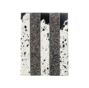 Large Notepad Cover - Black & White w/ Plated Denim Tool