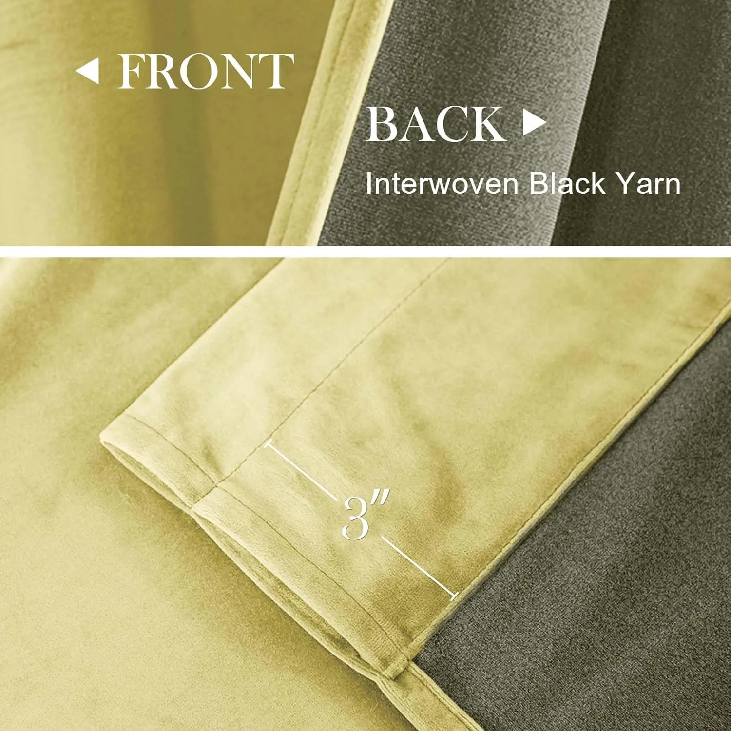 Lazzzy Light Green Velvet Blackout Curtains 84 Inches Long Thermal Insulated Drapes for Bedroom Living Room Darkening Window Treatments Rod Pocket 2 Panels, Citron