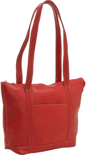 Le Donne Leather Double Strap Small Pocket Tote – Premium Full-Grain Colombian Vaquetta Cowhide Leather Tote Bag