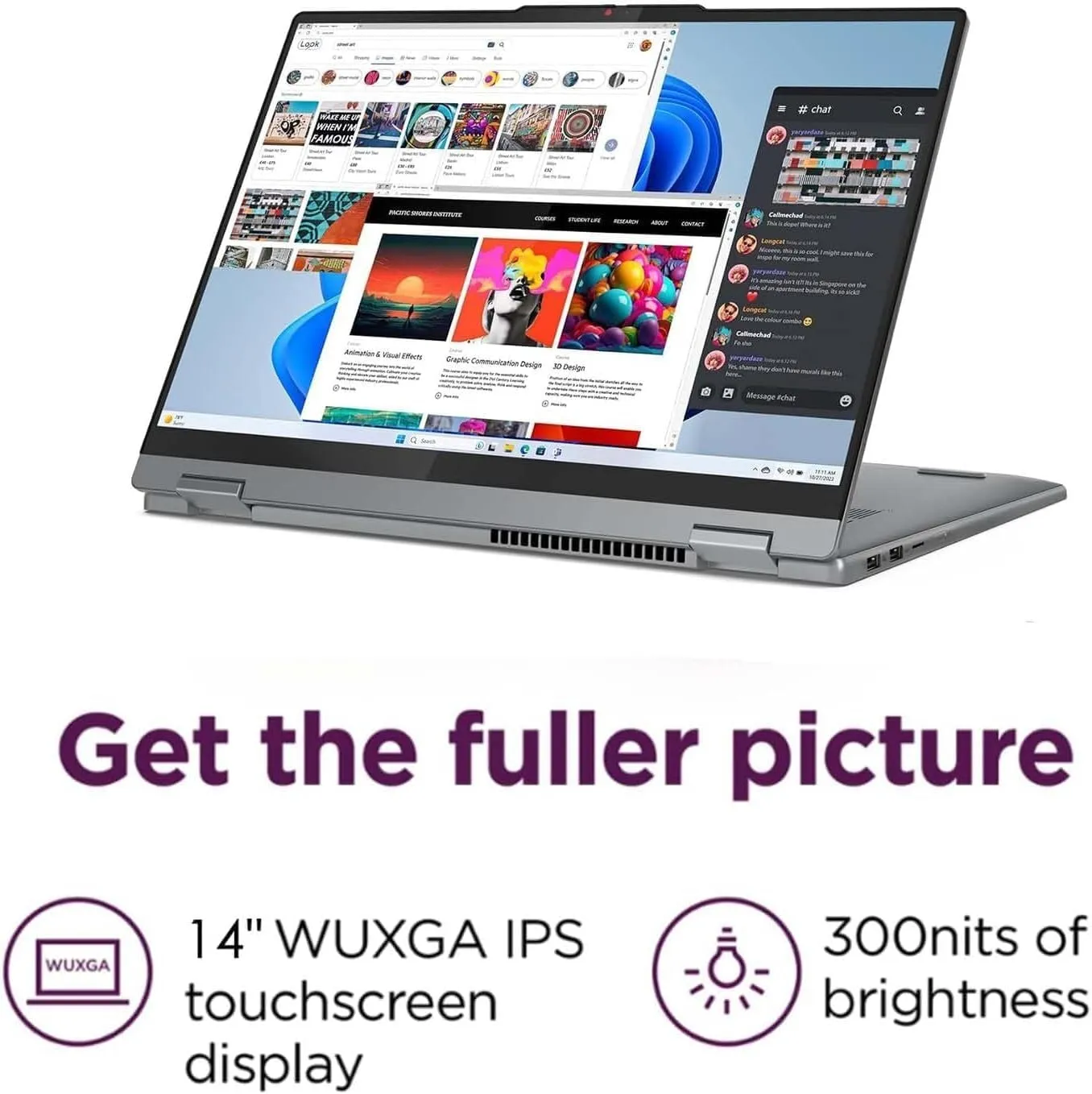 Lenovo IdeaPad 5i 2-in-1 Laptop - 14" WUXGA IPS Touchscreen, Core 7 150U(>i7-1355U, 5.4 GHz), 16GB LPDDR5X, 2TB SSD, Backlit KB, Fingerprint Reader, Windows 11 Pro, Copilot, Office, w/Drive