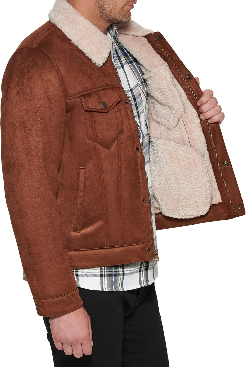 Levi's Men's Faux Leather Classic Trucker Jacket