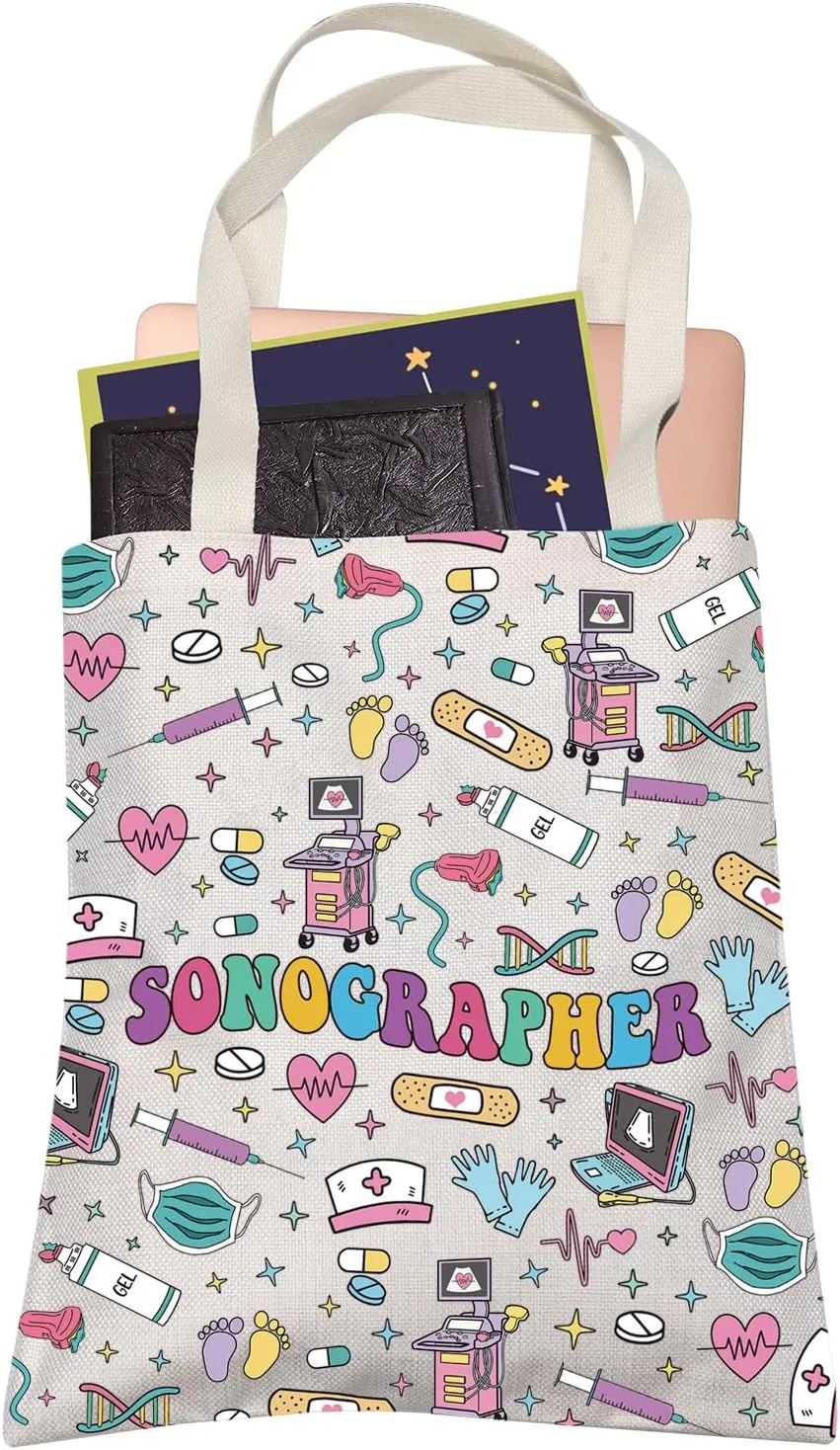 LEVLO Ultrasound Tech Pregnancy Gift Sonographer Shopping Bag Ultrasound Nurse Doctor Thank You Gift For Her