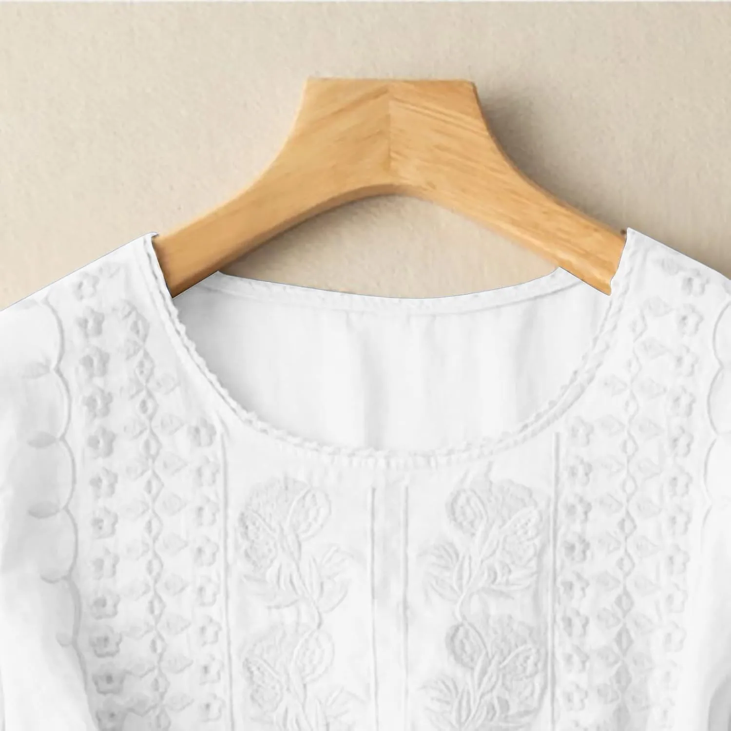 Linen Shirts for Women Shirts V Neck Roll Up Sleeve Blouses Tops White Cover Up Shirt Womens Casual V Neck 3/4