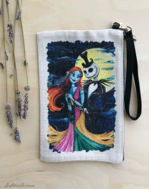 Linen Wallet "Jack & Sally's Wedding"