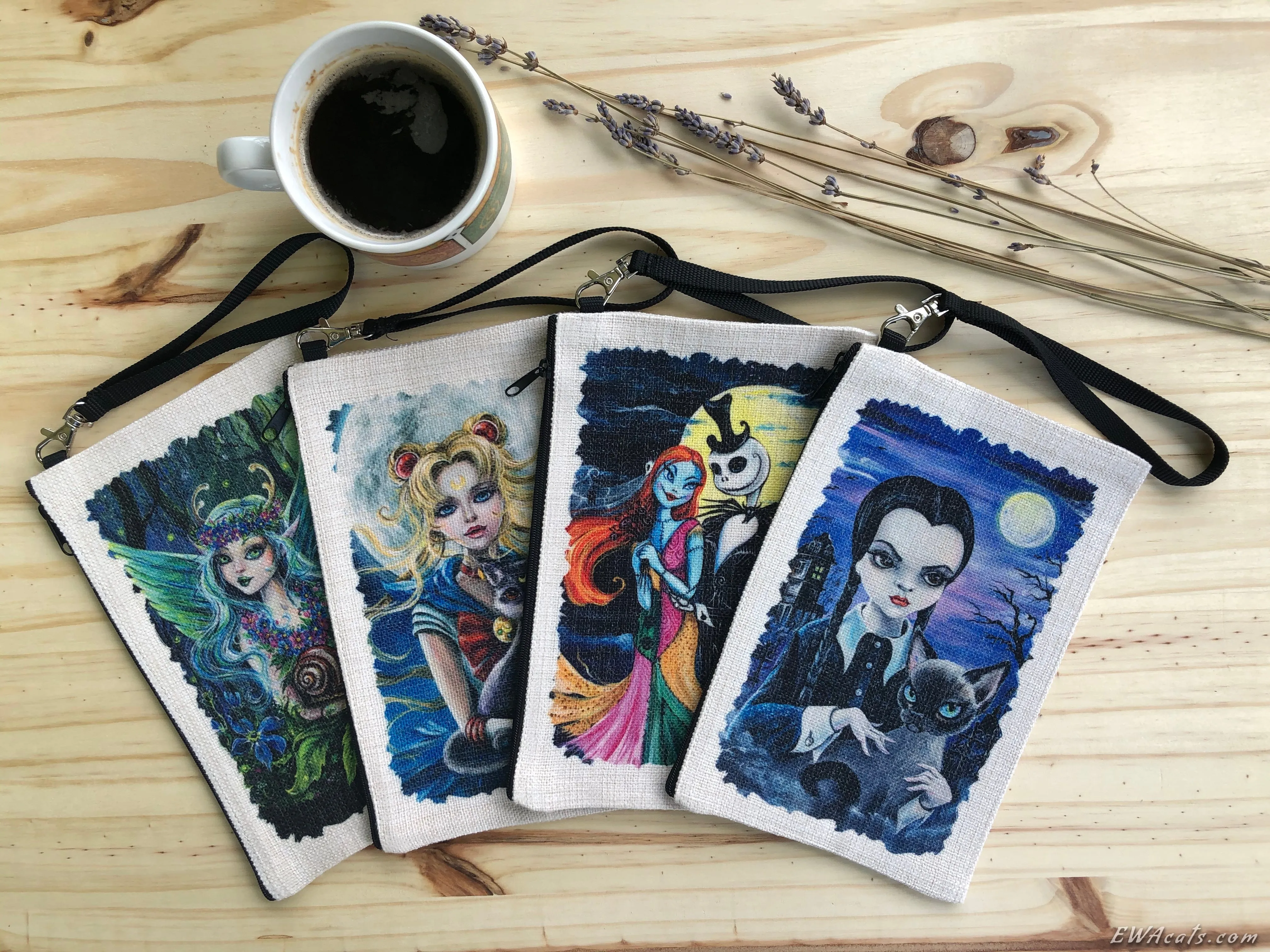 Linen Wallet "Jack & Sally's Wedding"
