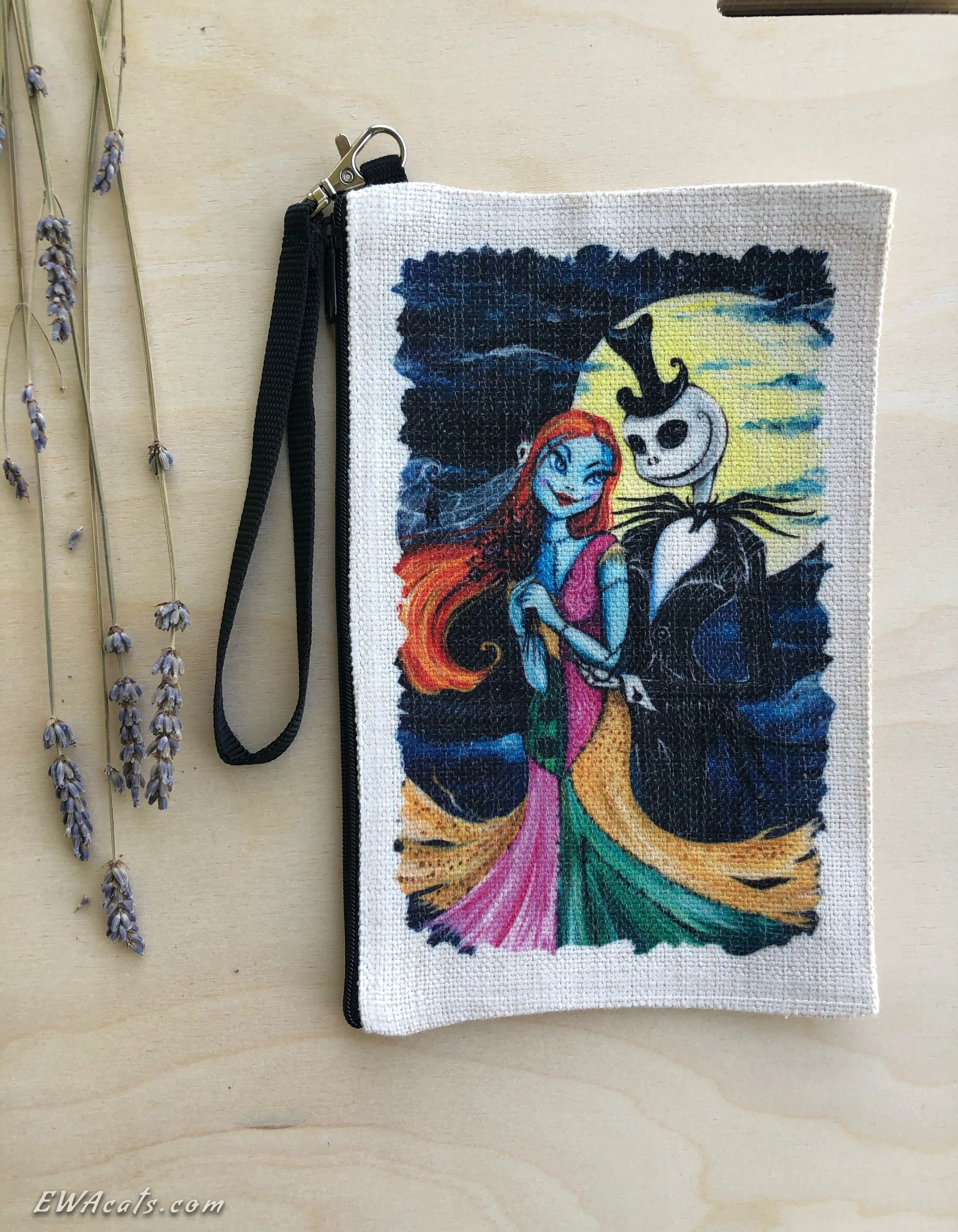 Linen Wallet "Jack & Sally's Wedding"