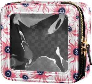 linqin Funny Sea Anemone Clear Travel Makeup Bag Toiletry Bag Skin Care Bag for Traveling