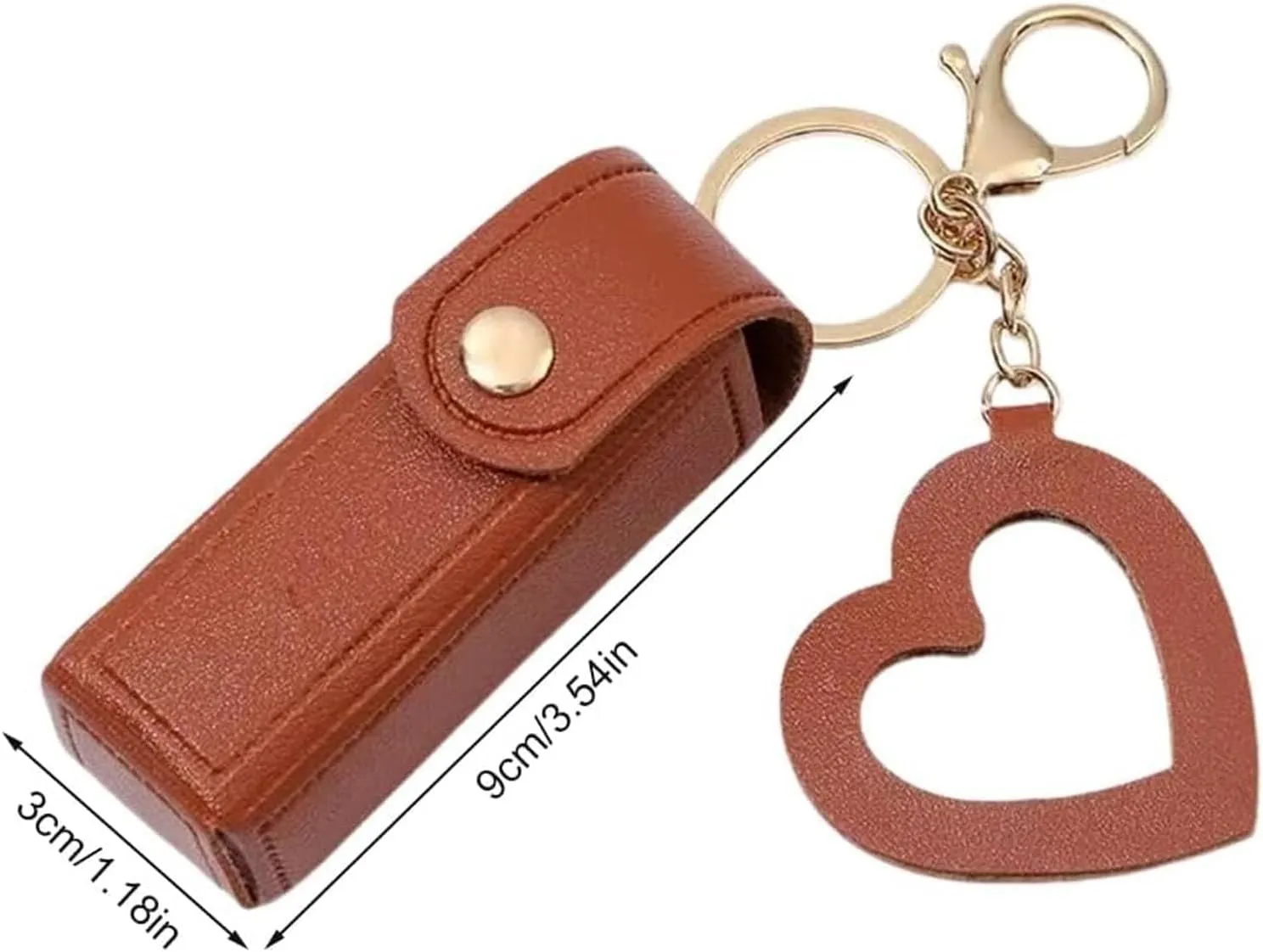 Lip Oil Keychain - Mirror & Oil 2-In-1,Lipstick Holder Keychain With Mirror,Lip Gloss KeyChainHolder,Chapstick Key ChainBulk