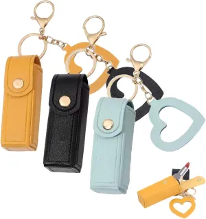 Lip Oil Keychain - Mirror & Oil 2-In-1,Lipstick Holder Keychain With Mirror,Lip Gloss KeyChainHolder,Chapstick Key ChainBulk