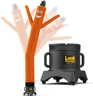LookOurWay Air Dancers Wacky Waving Inflatable Tube Man Set - 10 Feet Tall Inflatable Dancing Man with Blower - Orange