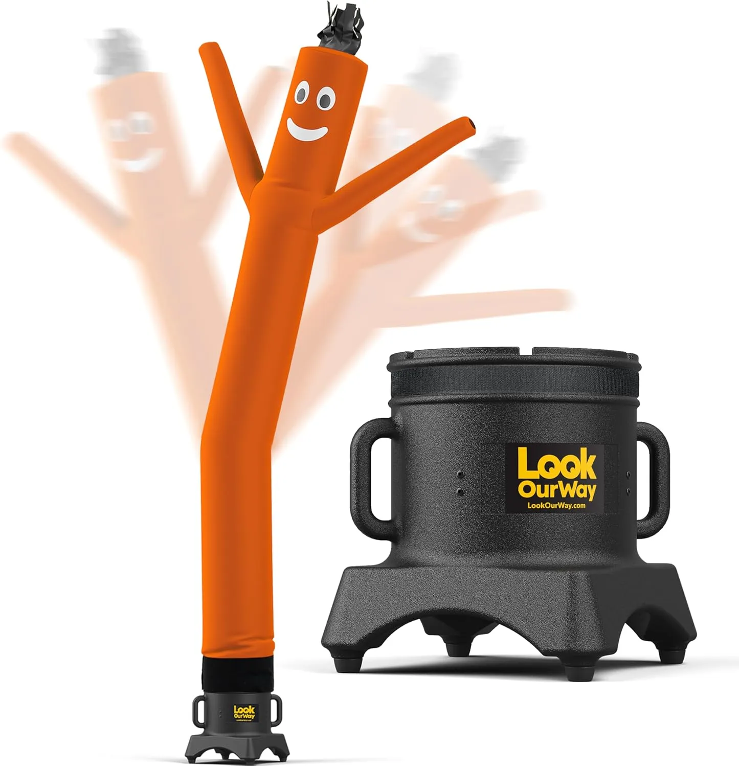 LookOurWay Air Dancers Wacky Waving Inflatable Tube Man Set - 10 Feet Tall Inflatable Dancing Man with Blower - Orange