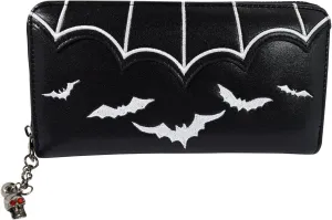 Lost Queen Witch Gotham Knight Bat Attack Bat Logo Zip Around Wallet