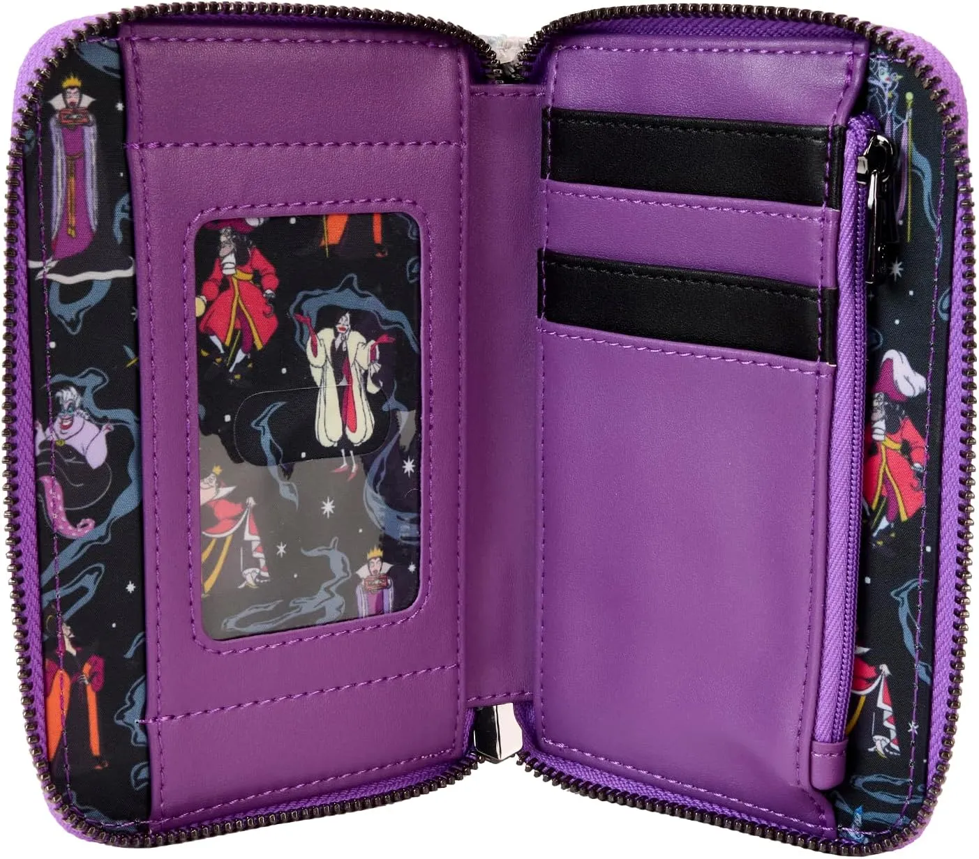 Loungefly Disney Villains Iridescent Zip Around Wallet