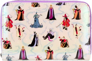 Loungefly Disney Villains Iridescent Zip Around Wallet