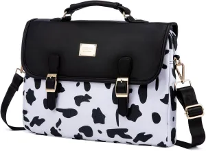 LOVEVOOK Computer Bag Laptop Bag for Women Cute Laptop Messenger Bag for Work College, COW