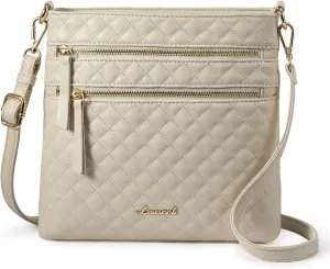 LOVEVOOK Crossbody Purses for Women, Multi Pocket Casual Crossbody Bag, Medium Shoulder Bag Vegan Leather Handbags