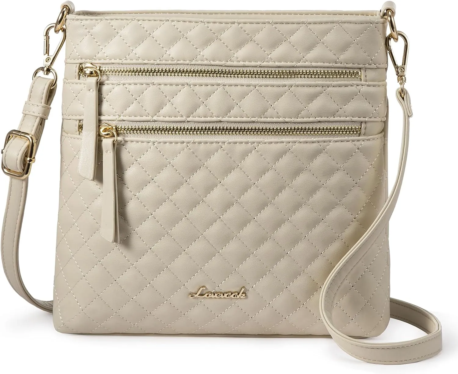 LOVEVOOK Crossbody Purses for Women, Multi Pocket Casual Crossbody Bag, Medium Shoulder Bag Vegan Leather Handbags