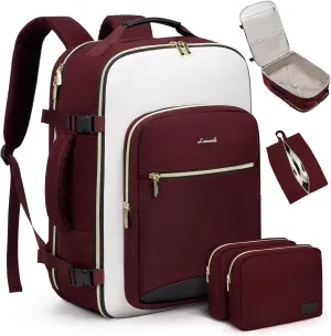 LOVEVOOK Large Travel Backpack for Women & Men, 40L Carry on Backpack for Airplanes, TSA Personal Item Travel Bag fits 17" Laptop, Waterproof Travel Essentials Airline Approved with 3 Packing Cubes
