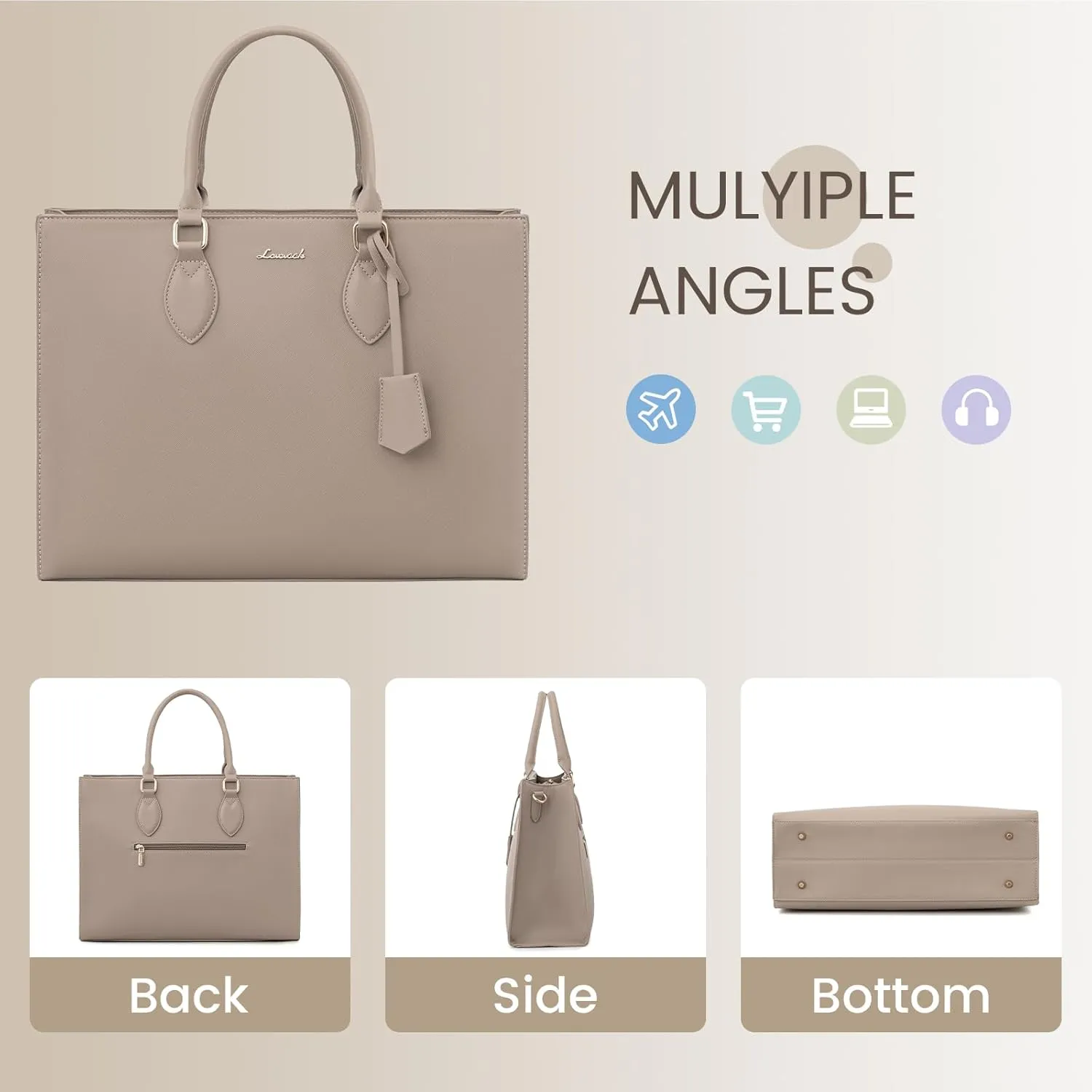LOVEVOOK Women's 15.6 Inch Laptop Tote Briefcase Business Office Bag