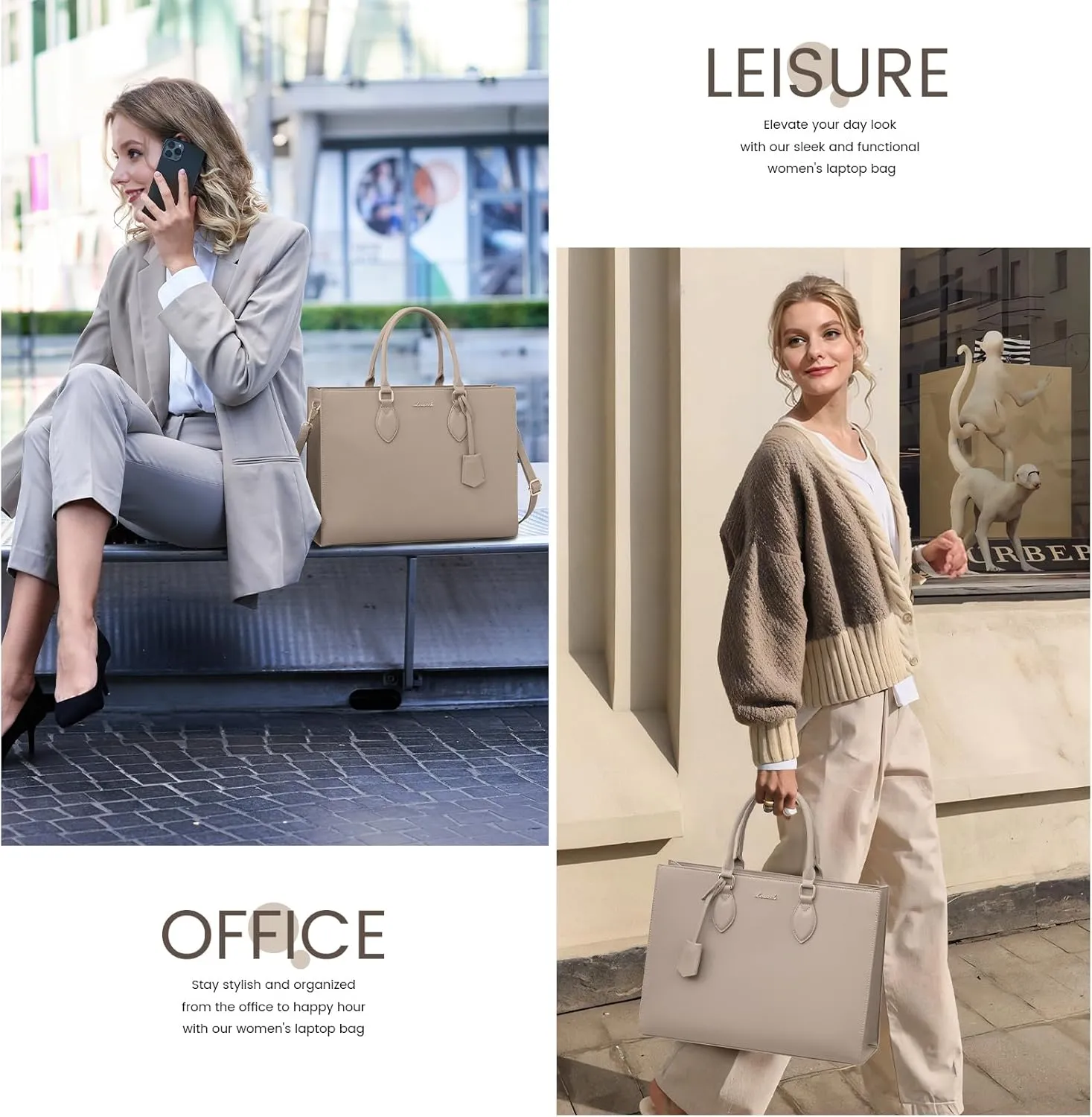 LOVEVOOK Women's 15.6 Inch Laptop Tote Briefcase Business Office Bag