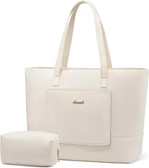 LOVEVOOK Work Tote with Laptop Compartment for Nurse Travel Commuter, Gym Bag with Yoga Mat Strap