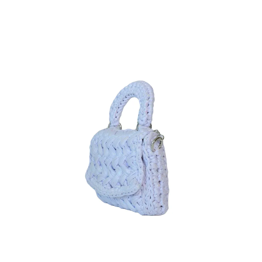Lucia Puff Metallic Crossbody - Pearl Silver