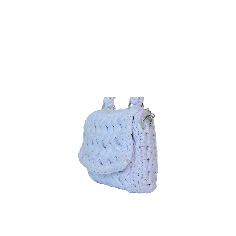 Lucia Puff Metallic Crossbody - Pearl Silver