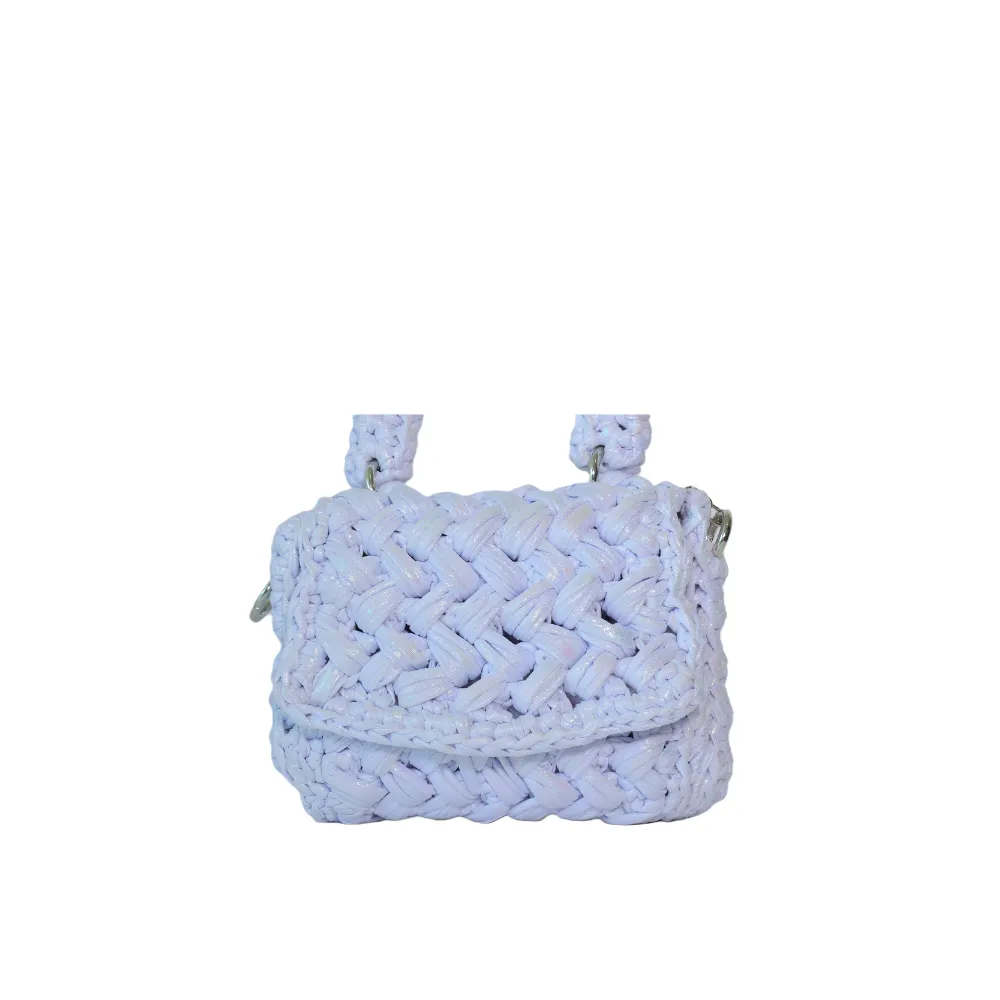 Lucia Puff Metallic Crossbody - Pearl Silver
