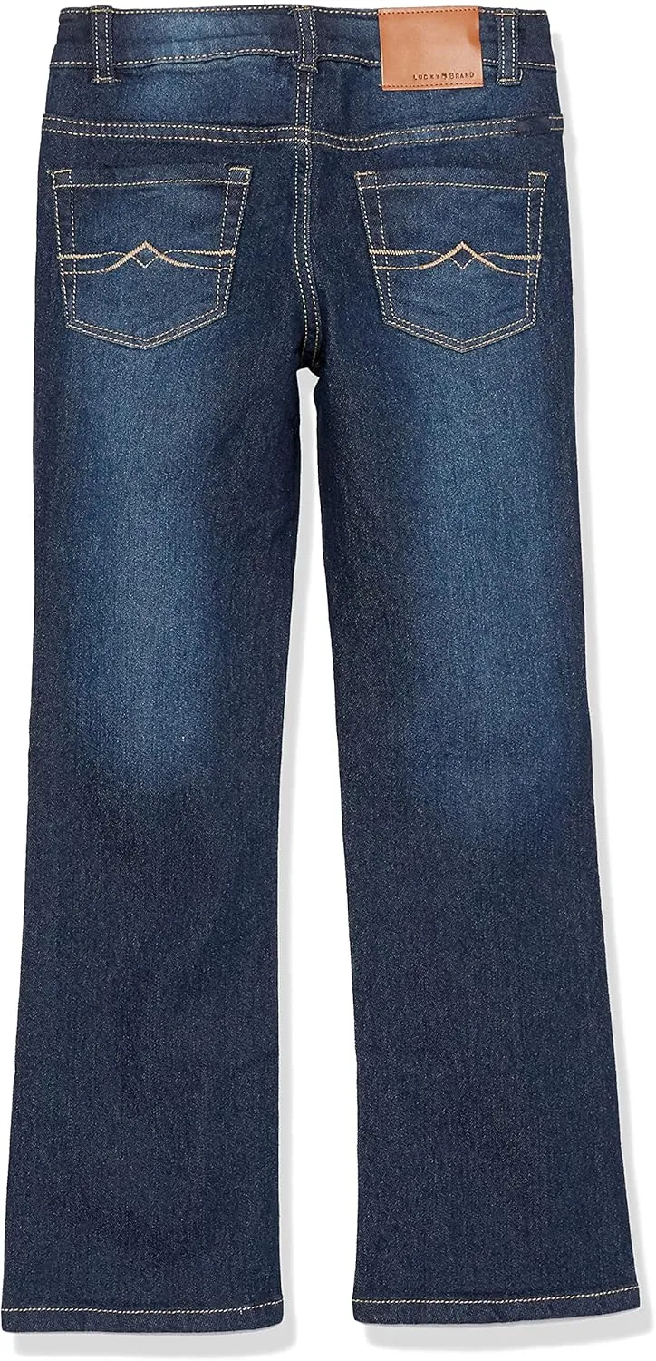 Lucky Brand Girls' Bootcut Fit Stretch Denim Jean with Zipper Closure & Pocket S